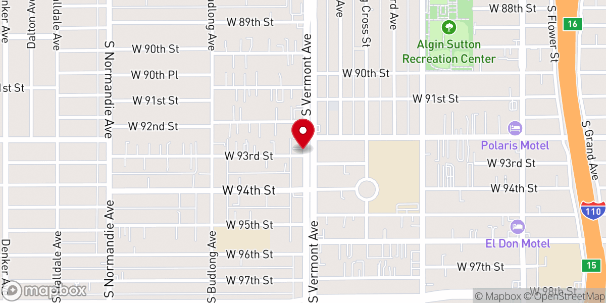 Map showing location of Strangers Rest Baptist Church