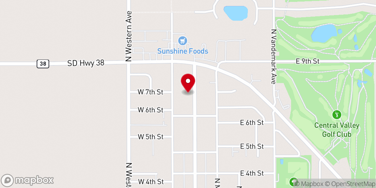 Map showing location of Christ Lutheran Church