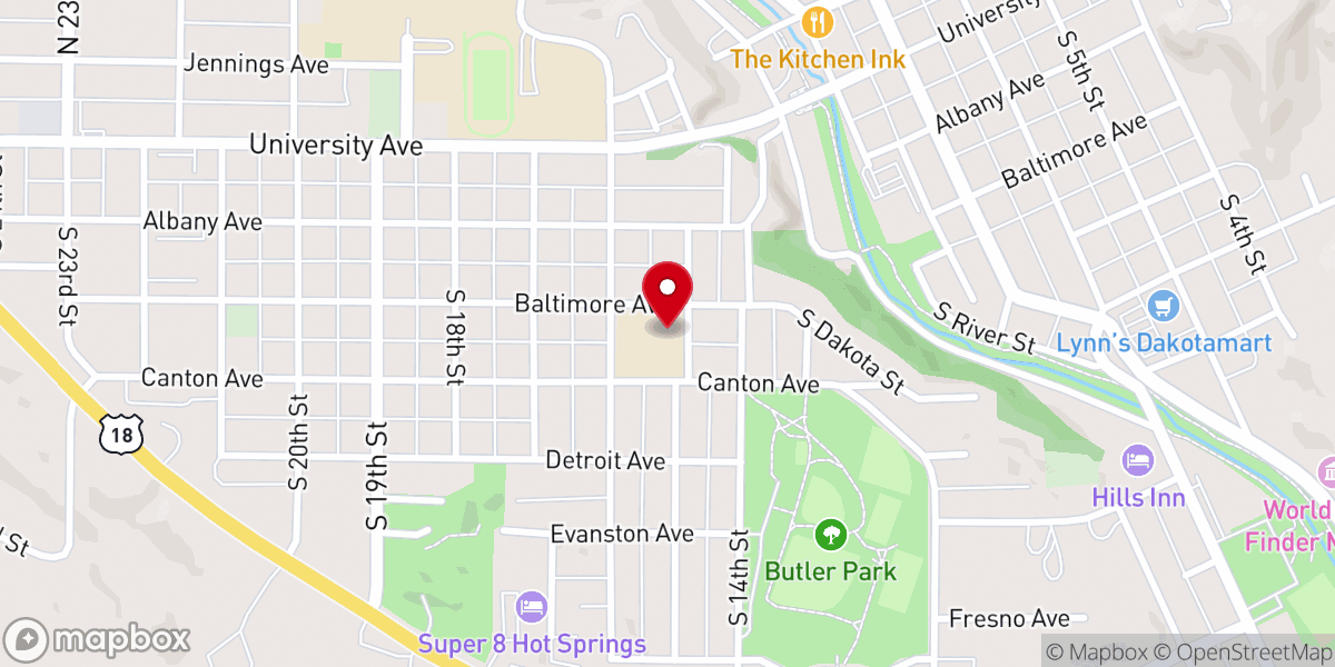 Map showing location of Bethesda Lutheran School