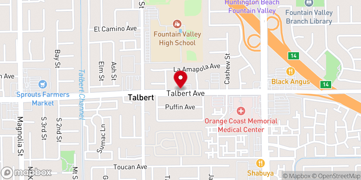 Map showing location of Congregation B'nai Tzedek