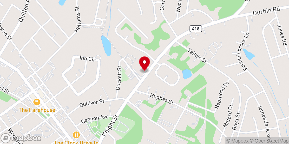 Map showing location of Fountain Inn Post Acute