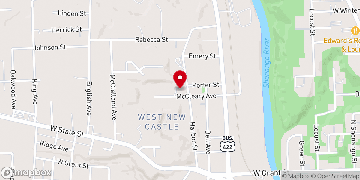 Map showing location of St Luke A.M.E. Zion Church