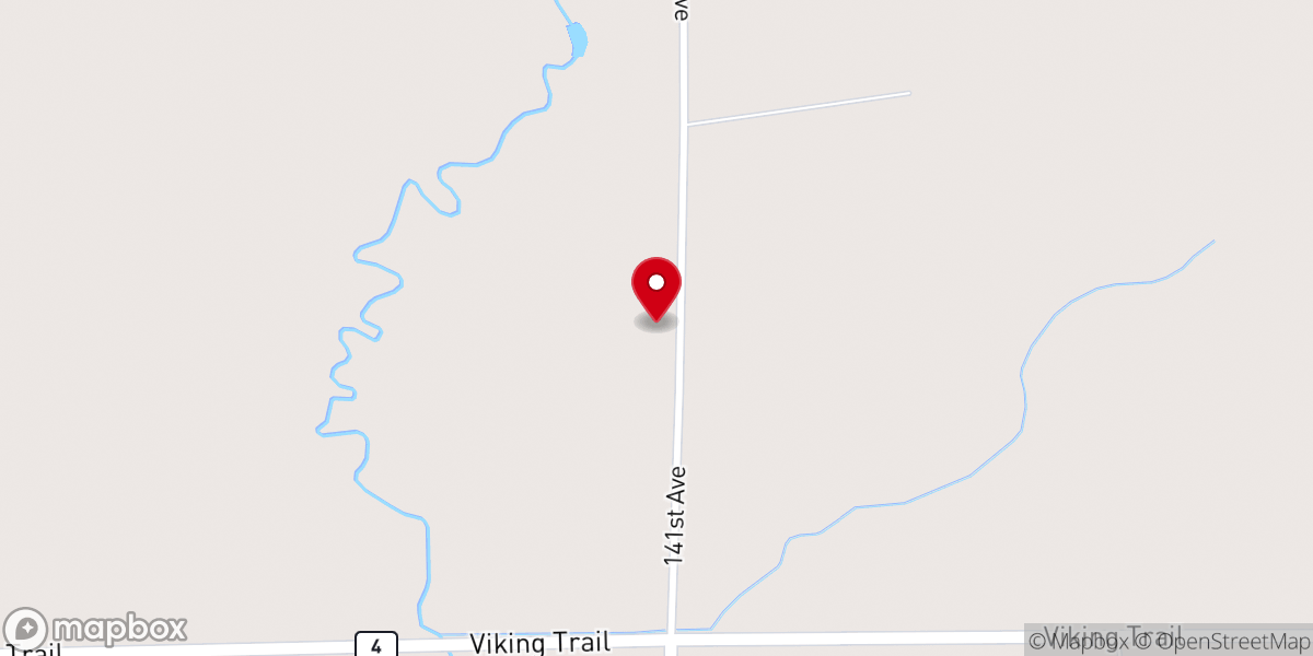 Map showing location of Elim Lutheran Church
