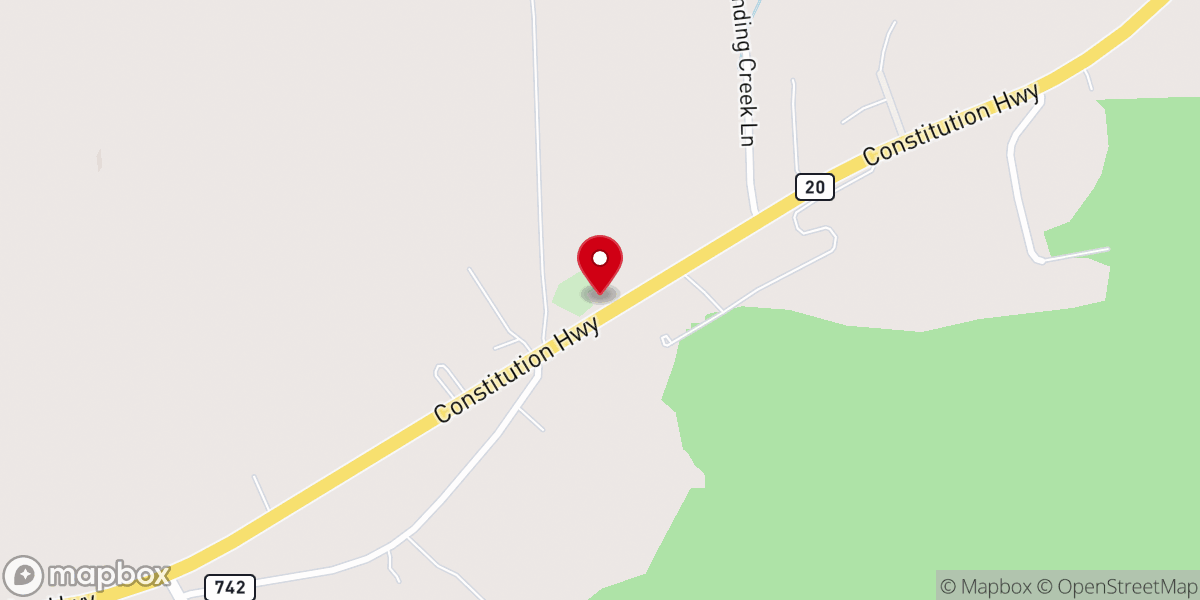Map showing location of Salem United Methodist Church