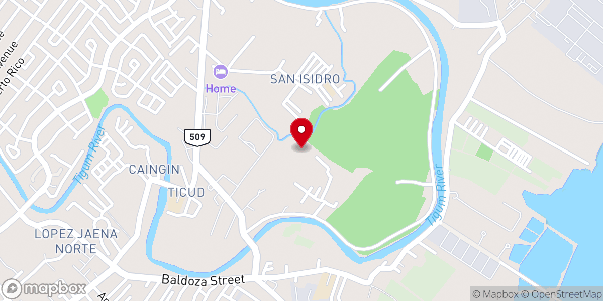 Map showing location of Christian Bible Baptist Church
