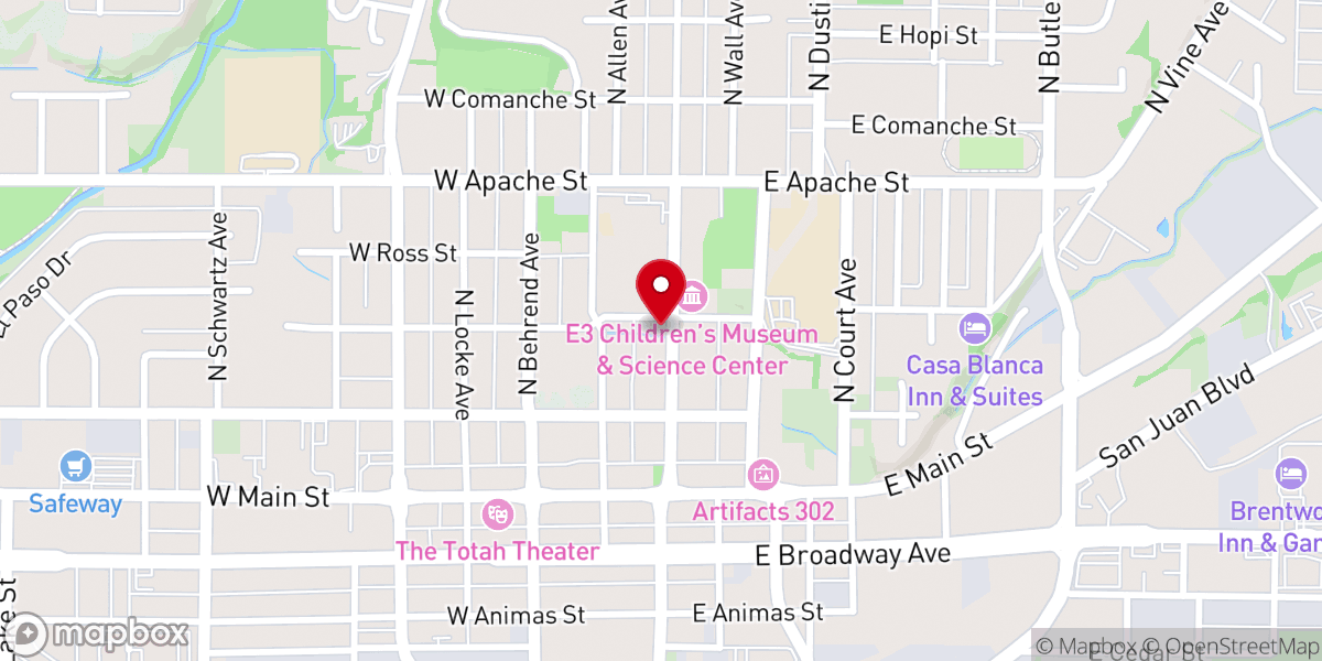 Map showing location of San Juan Unitarian Universalist Fellowship