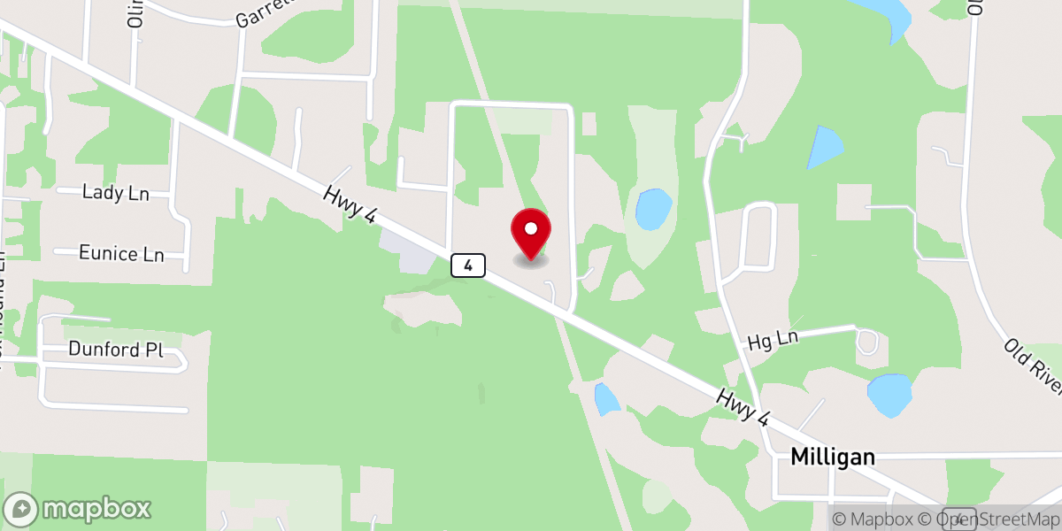 Map showing location of Covenant Baptist Church
