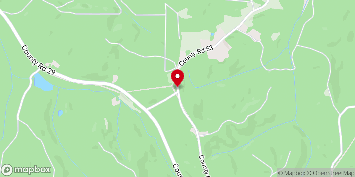 Map showing location of New Hope Baptist Church