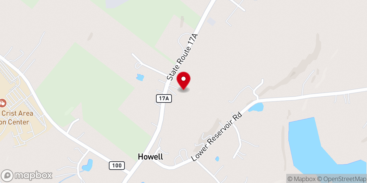 Map showing location of Twice Blessed Thrift Shoppe