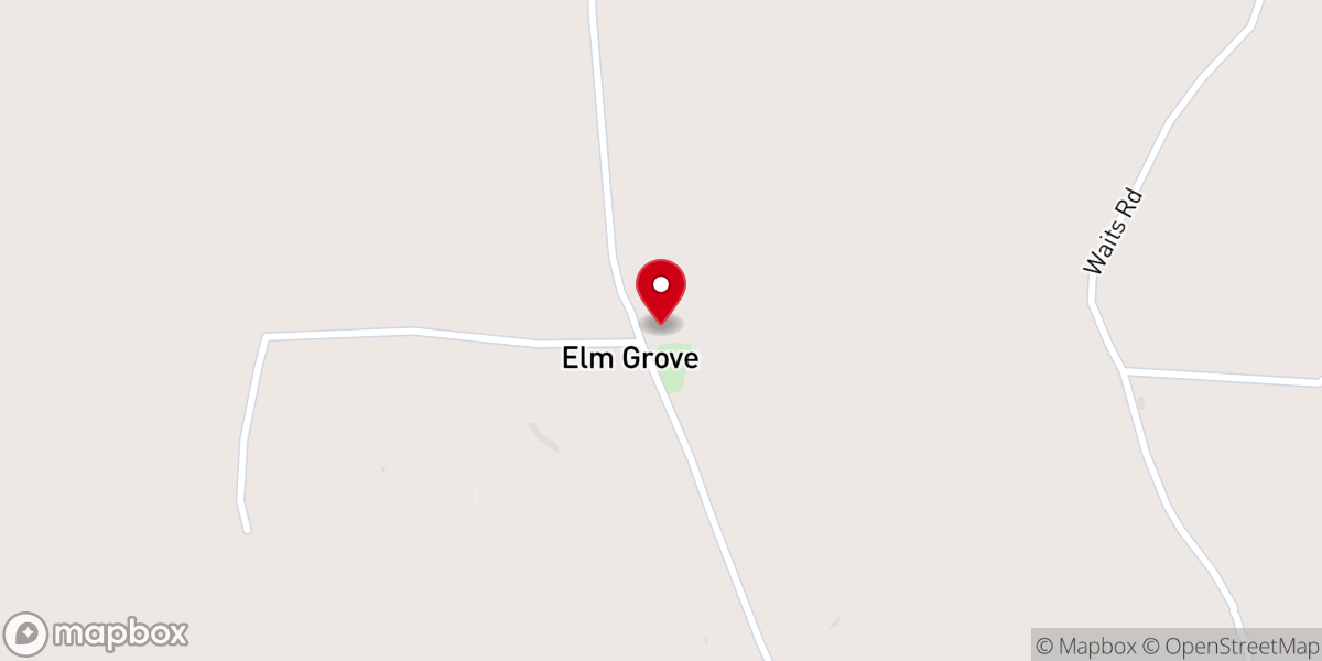 Map showing location of Elm Grove Church of Christ