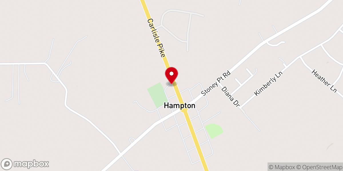 Map showing location of St Johns Lutheran Church