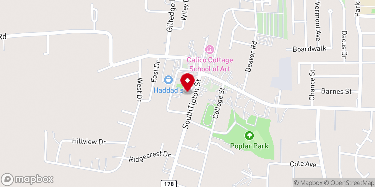 Map showing location of United Church Homes