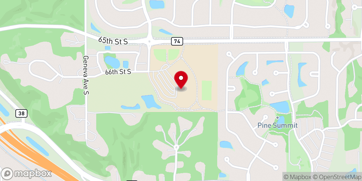 Map showing location of Oaks Church