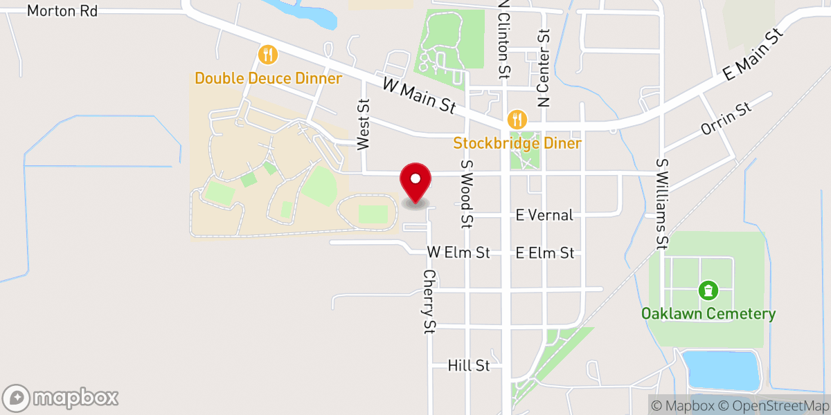 Map showing location of Stockbridge Community Outreach