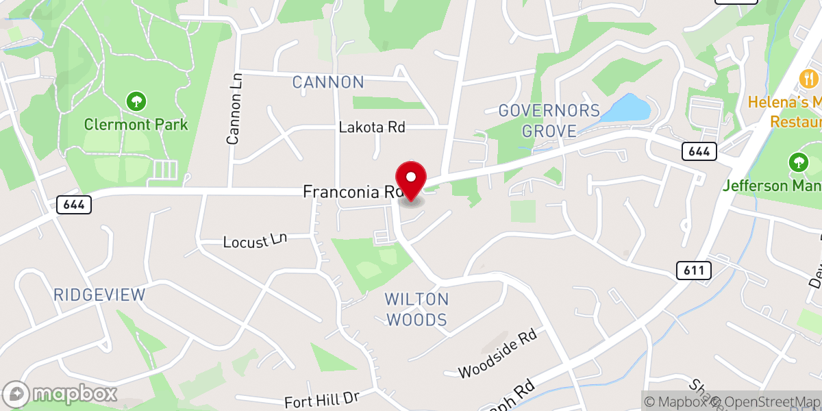 Map showing location of Lighthouse Baptist Church