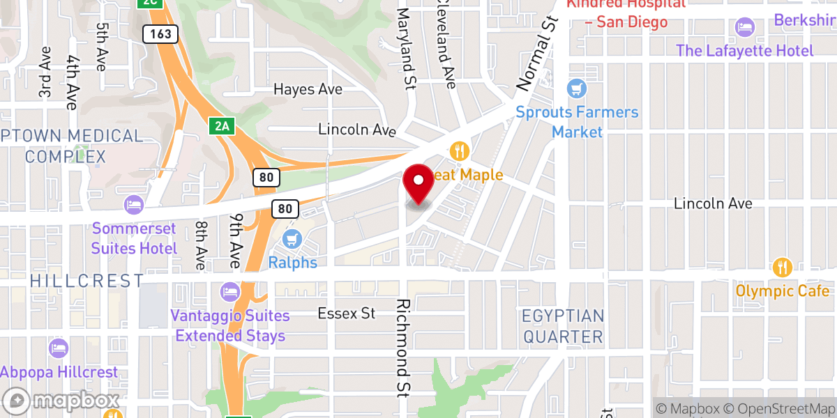 Map showing location of University Christian Church