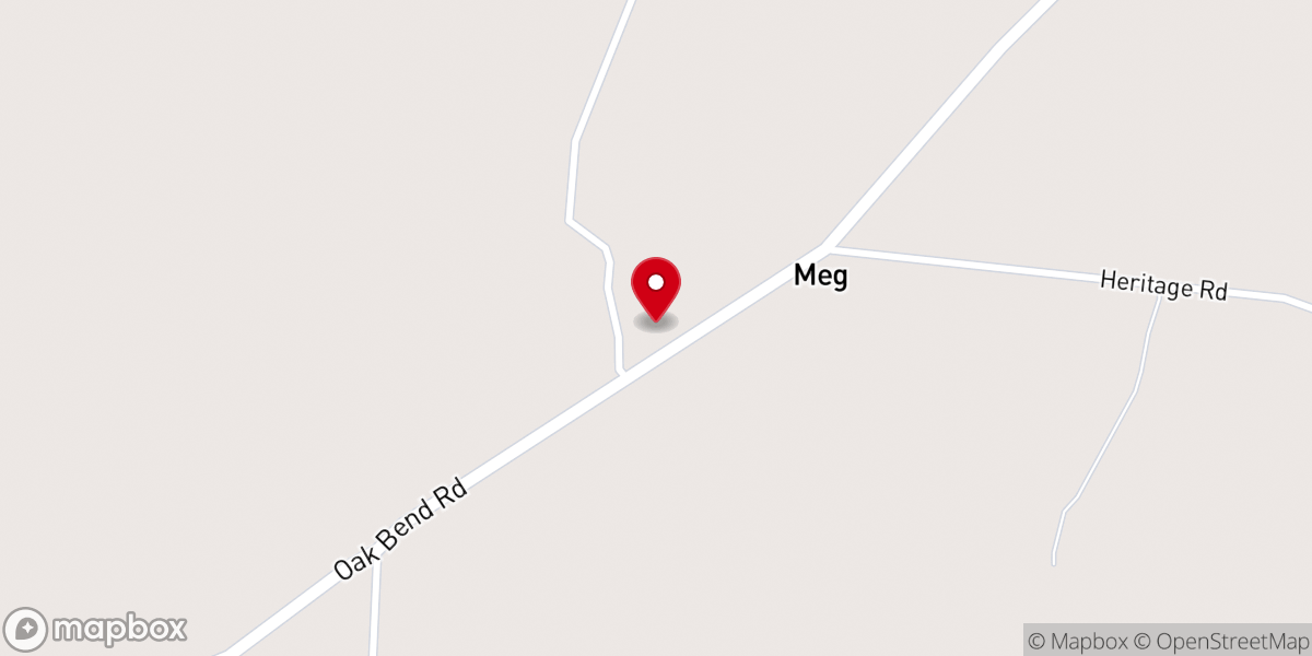 Map showing location of Oak Bend Mssnry Baptist Church