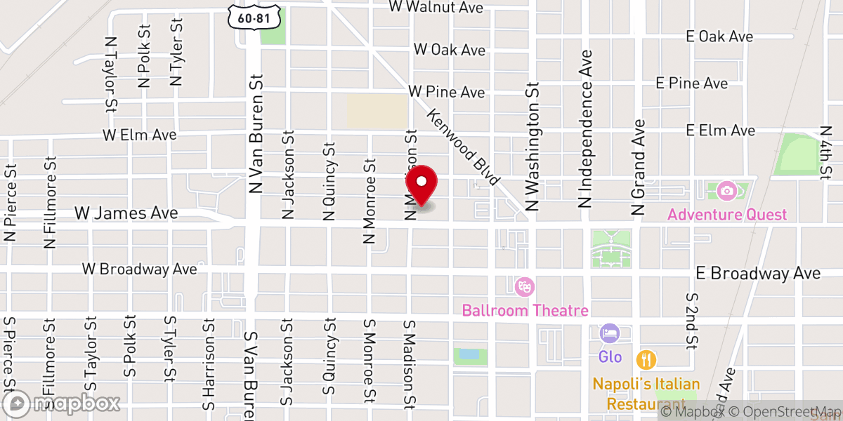 Map showing location of Saint Mathew's Episcopal Church