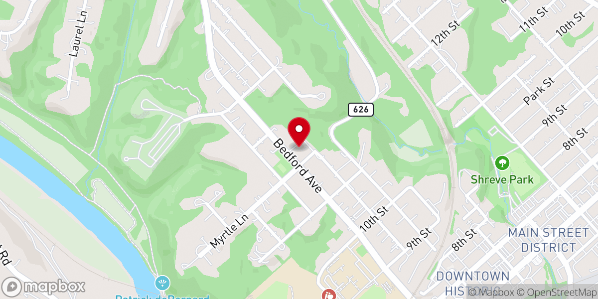 Map showing location of Lane Memorial Methodist Church