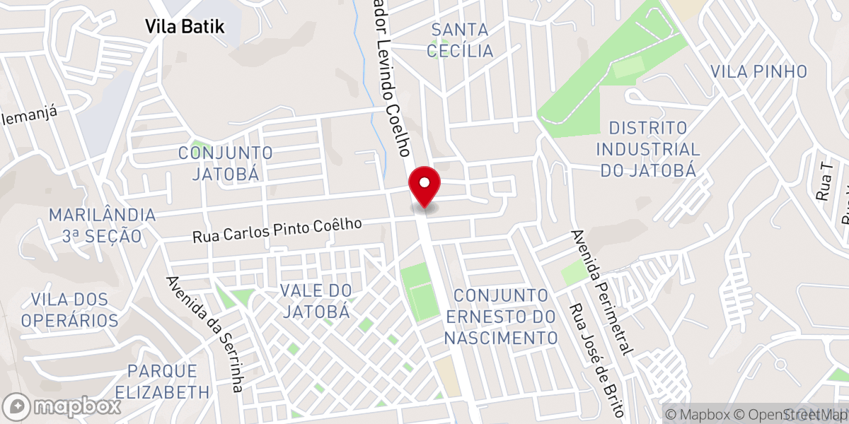 Map showing location of Assembléia de Deus Ministério do Vale do Jatobá