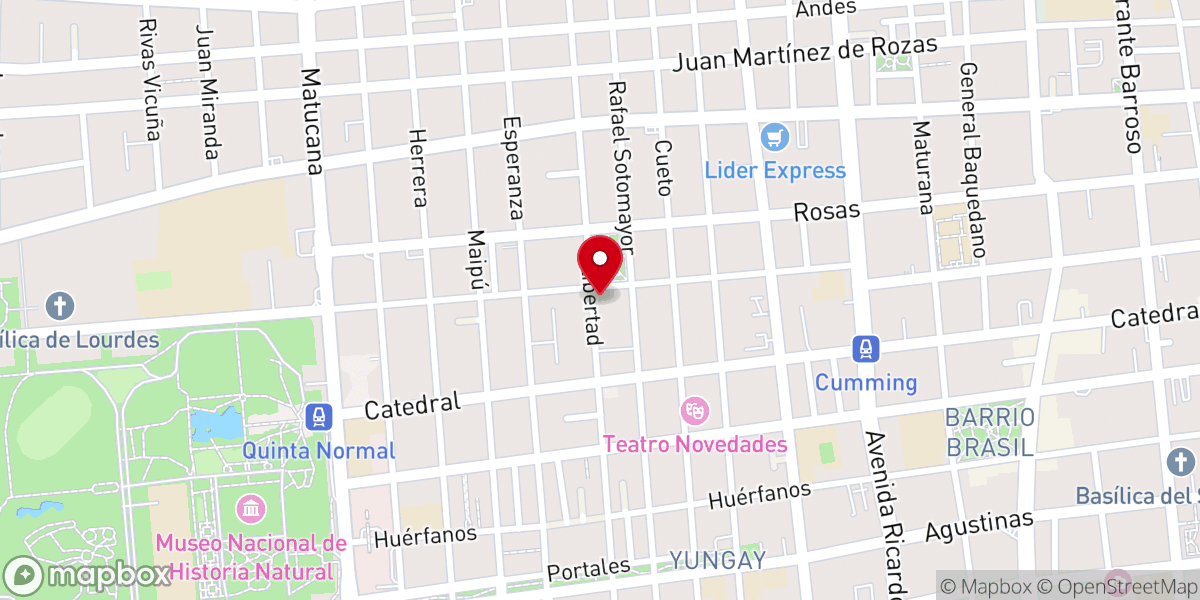 Map showing location of Parroquia San Saturnino
