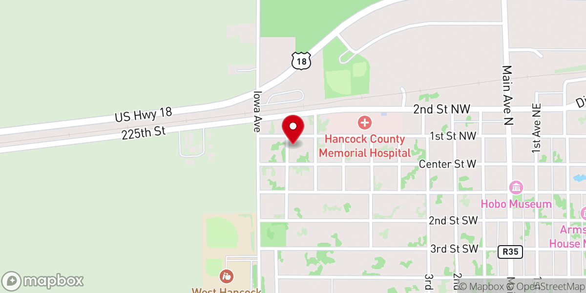 Map showing location of Christian Reformed Church