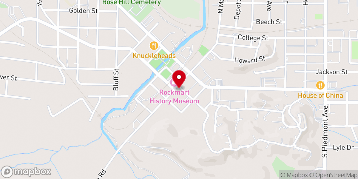 Map showing location of North Church Rockmart