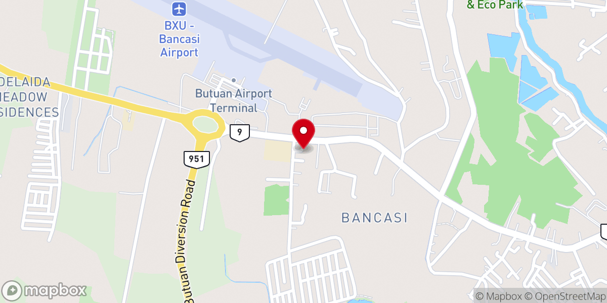 Map showing location of Bible Baptist Church - Bancasi