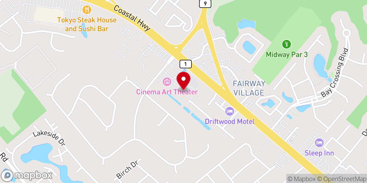 Map showing location of Lefty's Alley & Eats