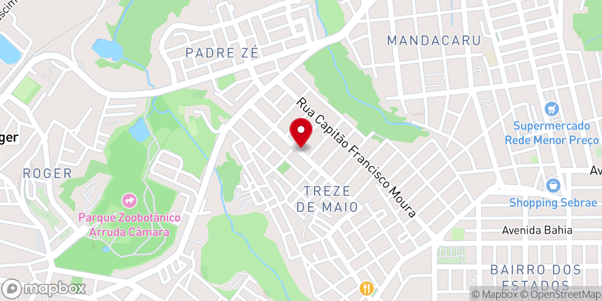 Map showing location of Assembleia de Deus na PB - ADPB - Cong. Jardim 13 de Maio