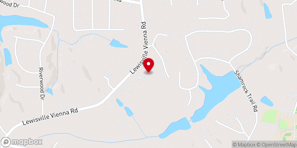 Map showing location of Shiloh Lutheran Church