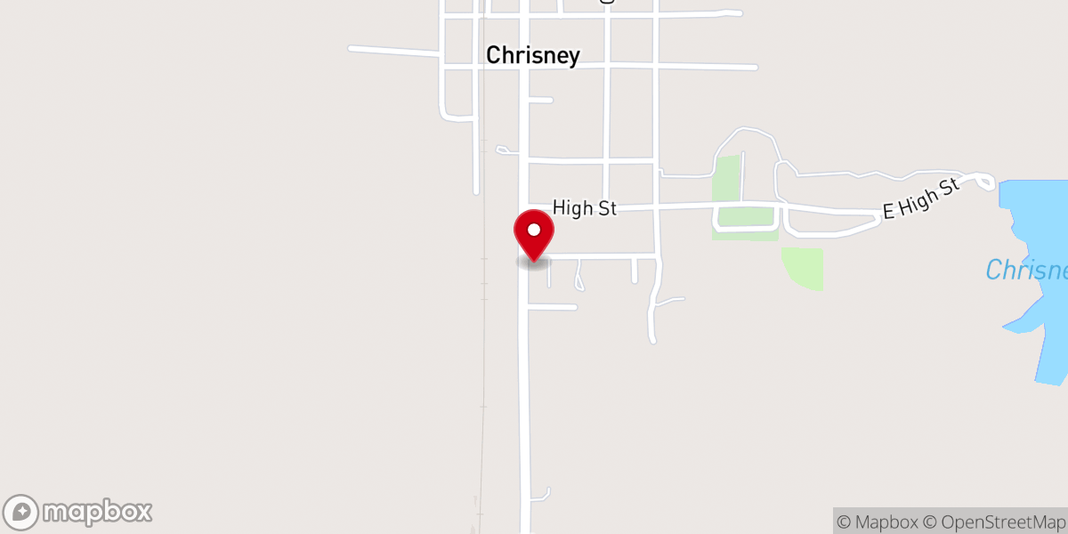 Map showing location of Chrisney Baptist Church