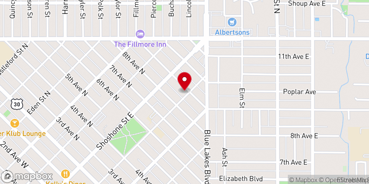 Map showing location of Magic Valley Unitarian-Universalist Fellowship