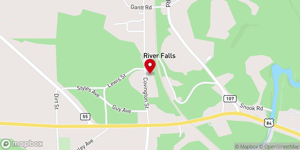 Map showing location of New Pilgrim Baptist Church