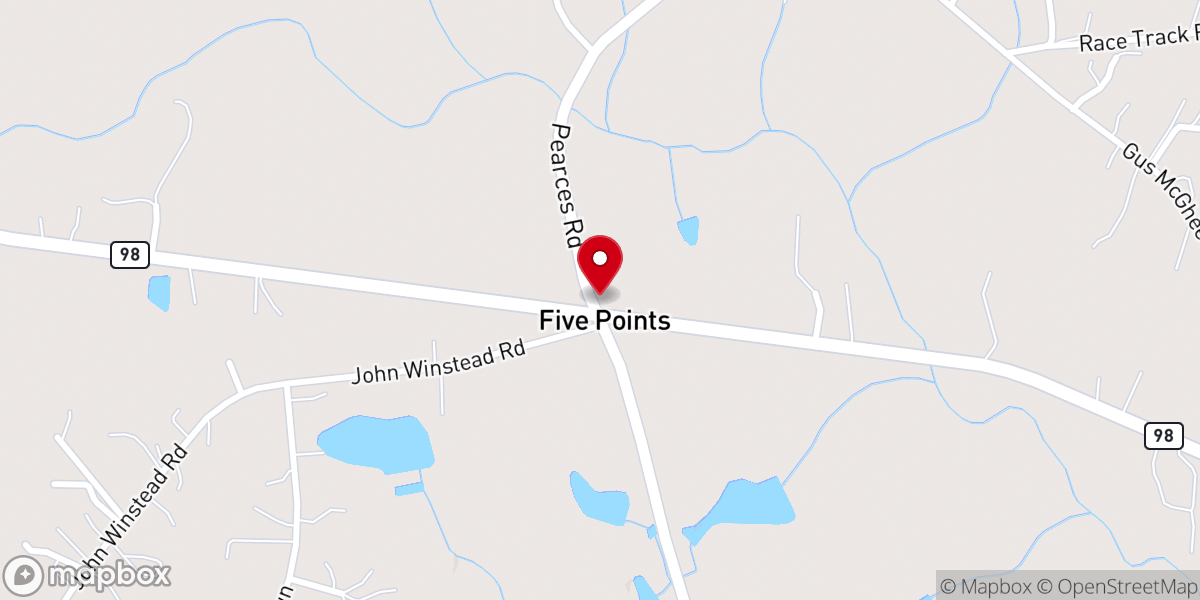 Map showing location of Tar River Cowboy Church