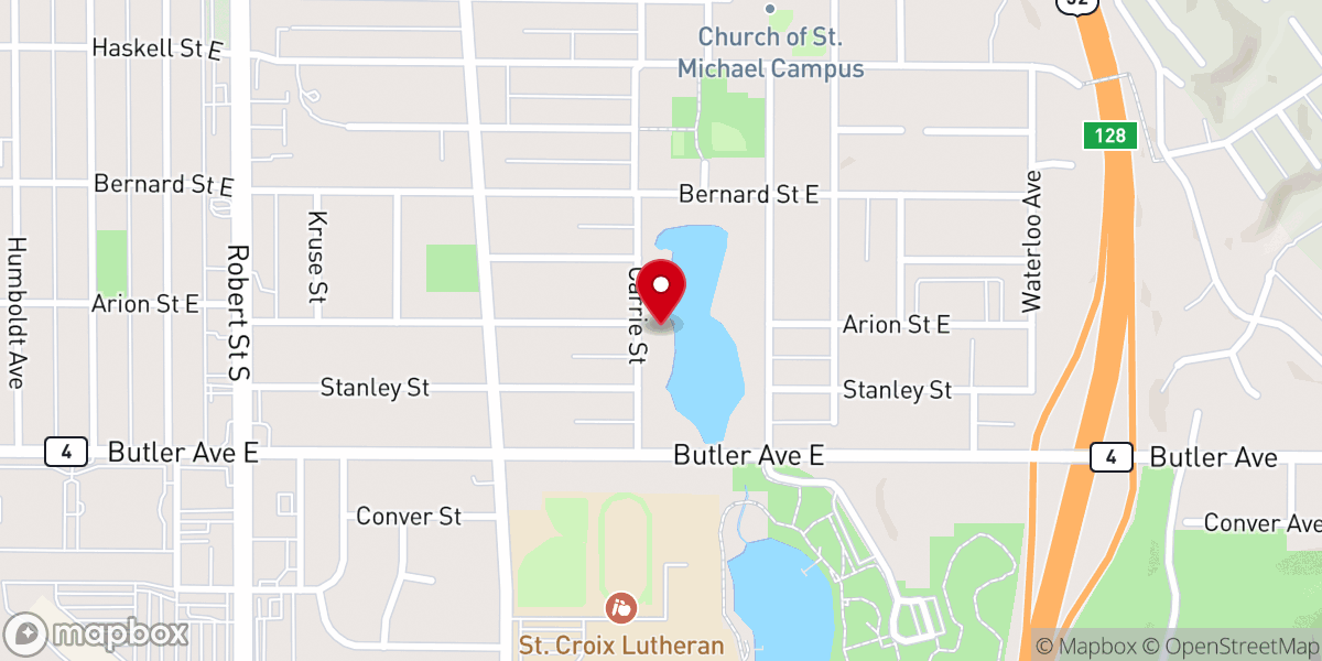Map showing location of Oakdale Community Church