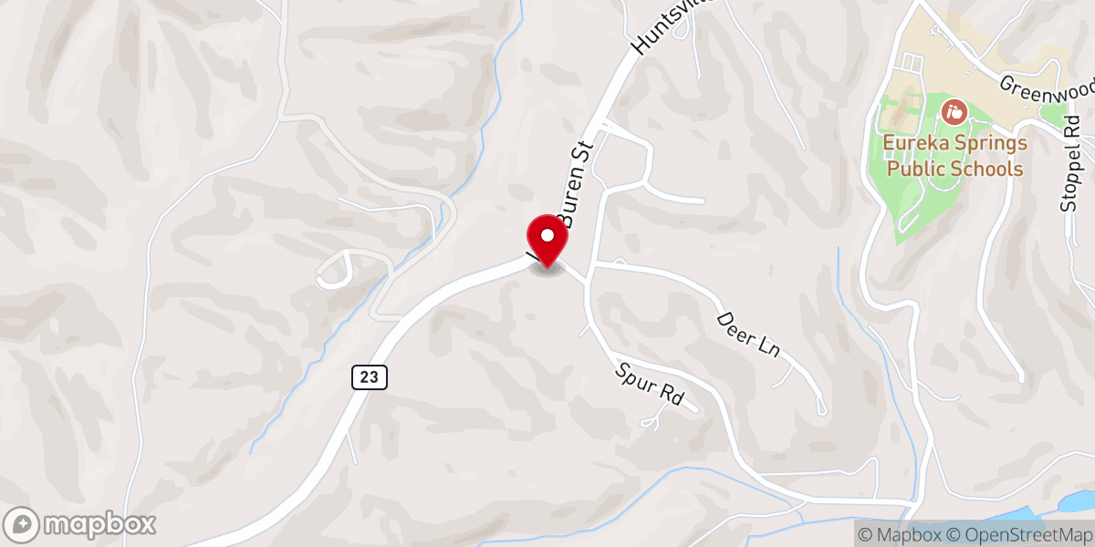 Map showing location of First Assembly of God Church--Eureka Springs