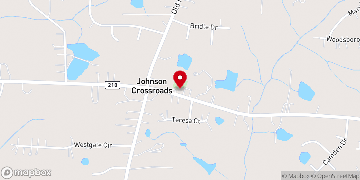 Map showing location of Providence Presbyterian Church