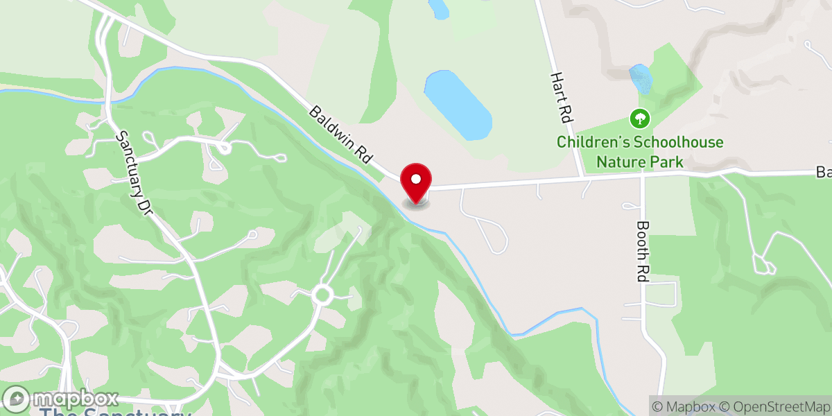 Map showing location of St Hubert's Episcopal Church