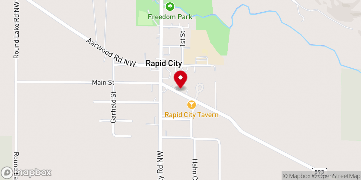 Map showing location of Torch Lake Assembly Of God - Food Pantry
