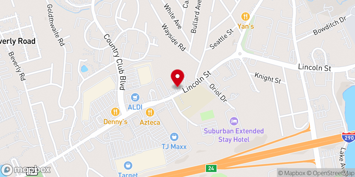 Map showing location of Saint Joan of Arc Parish