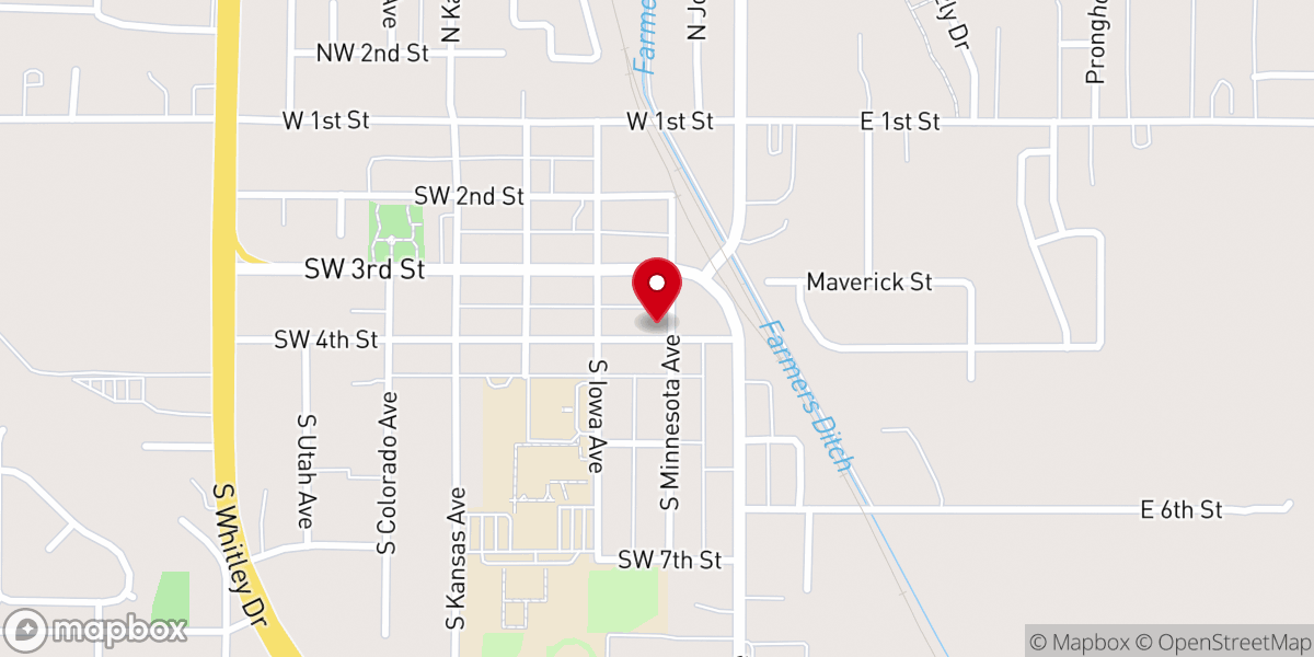Map showing location of Church of the Brethren
