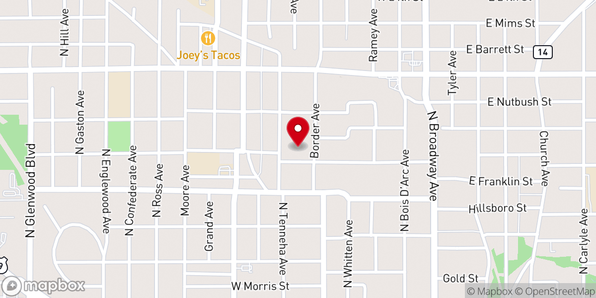 Map showing location of North Tenneha Church of Christ