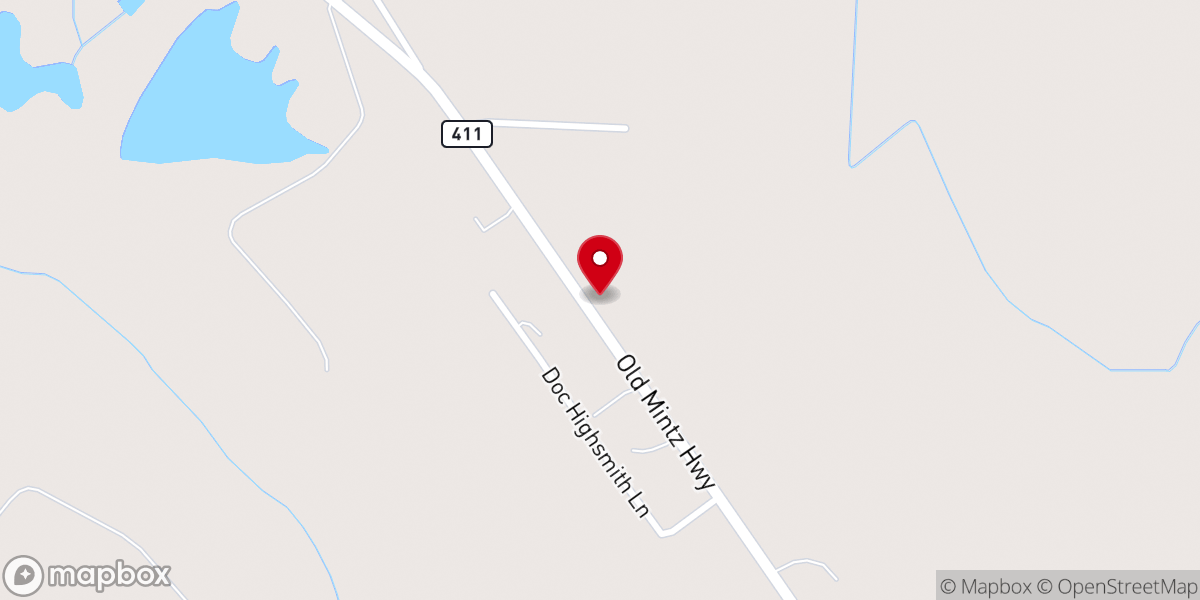 Map showing location of Robinson Chapel Missonary Baptist Church