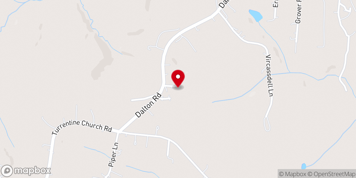 Map showing location of New Calvary Holiness Church