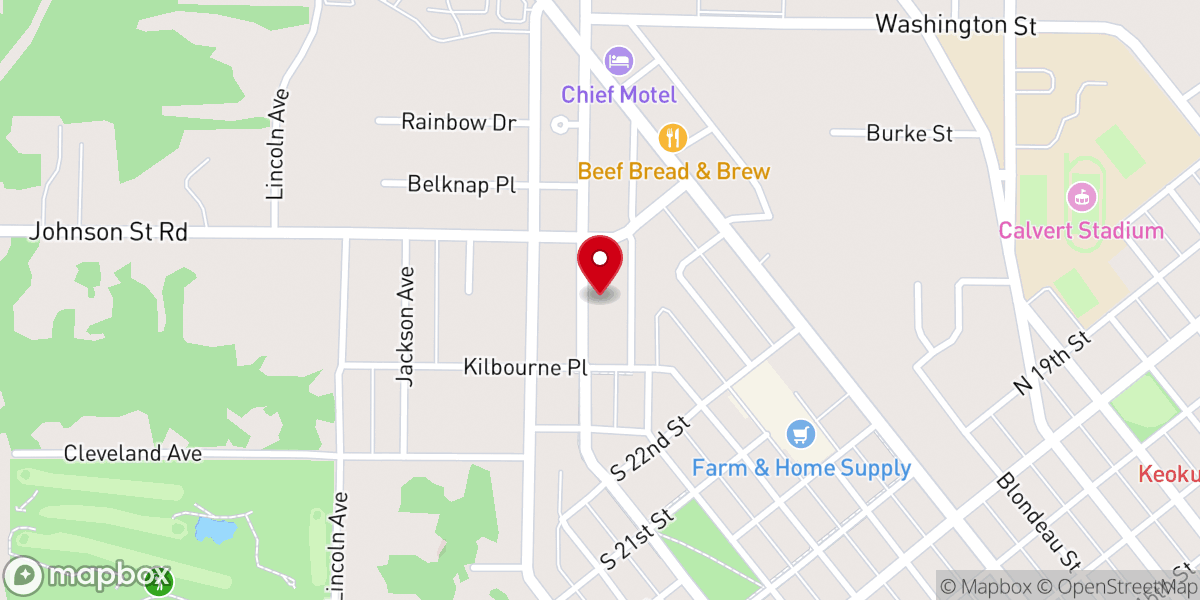 Map showing location of Family Worship Center