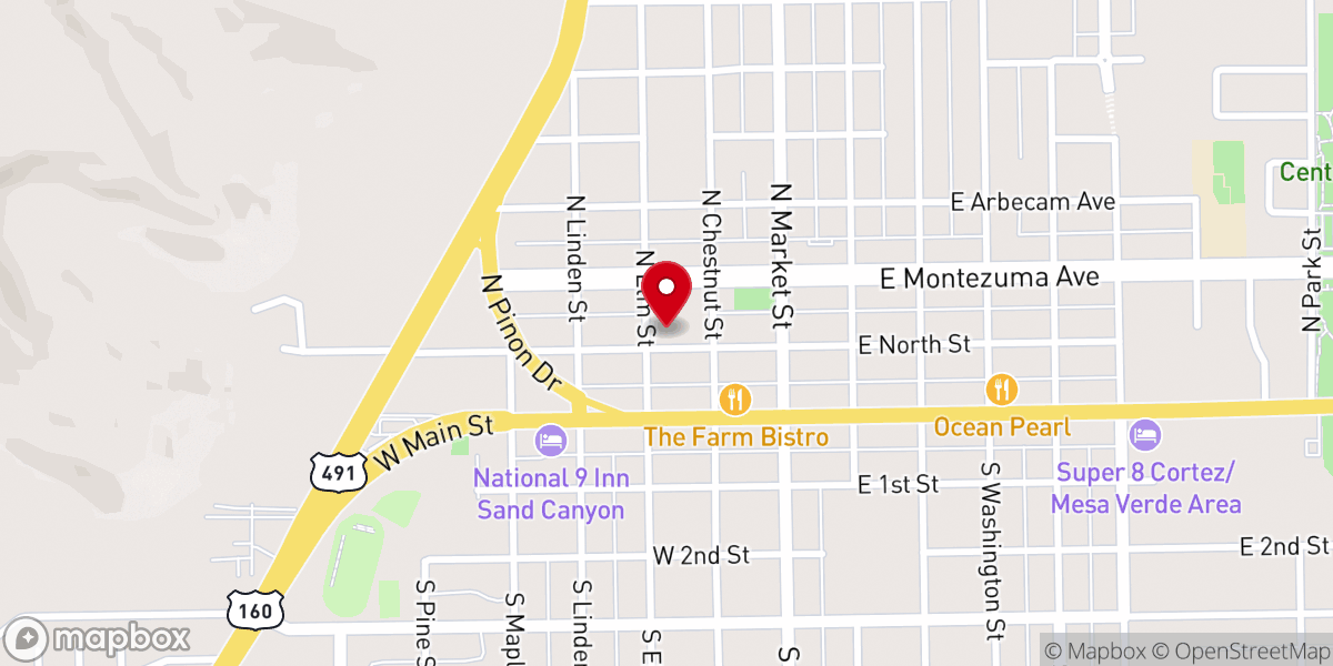 Map showing location of St Barnabas Episcopal Church