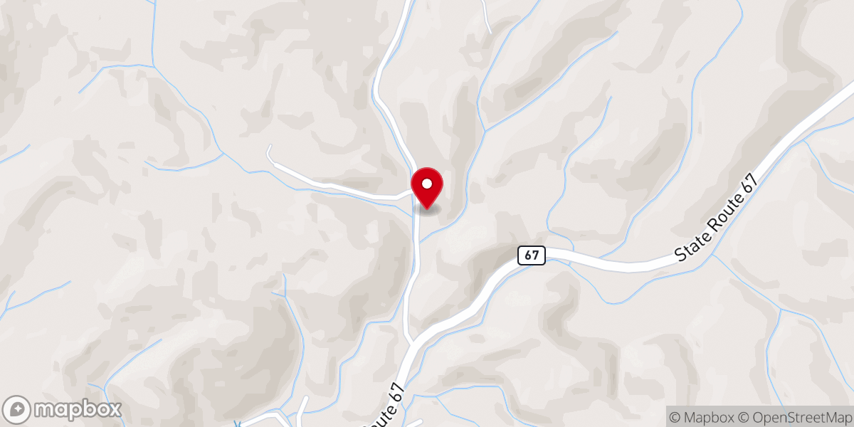 Map showing location of Bethel Church