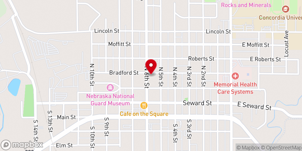Map showing location of Mighty Fortress Lutheran Church