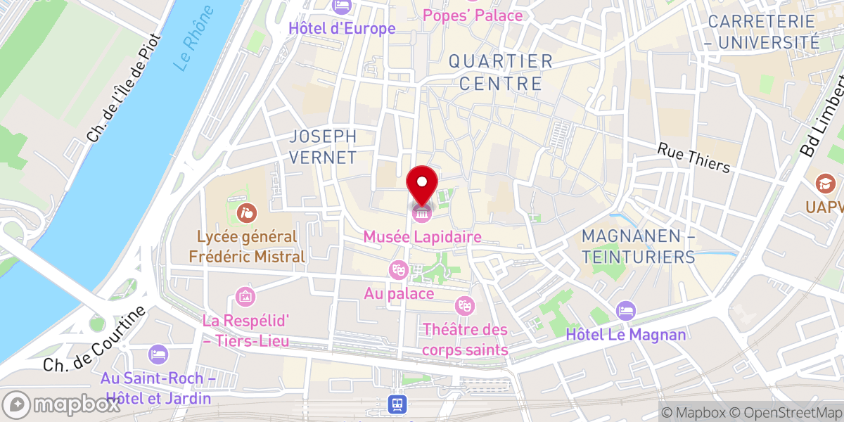 Map showing location of Musée Lapidaire